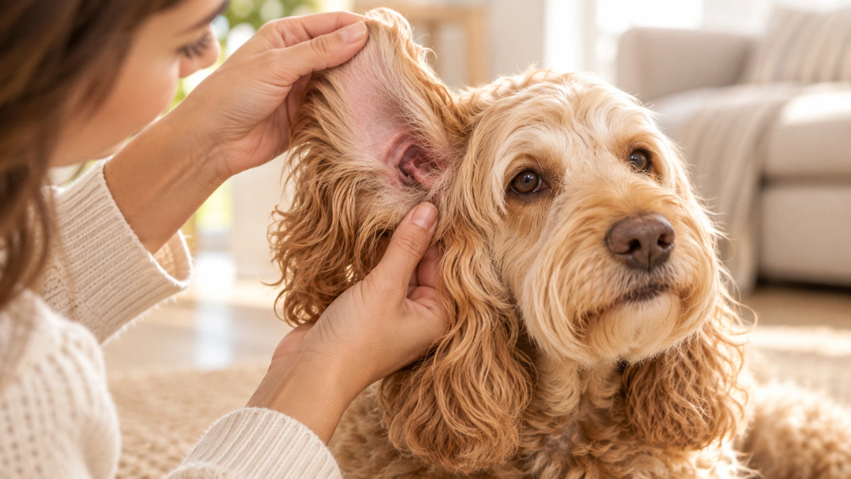 Has funky-smelling ears